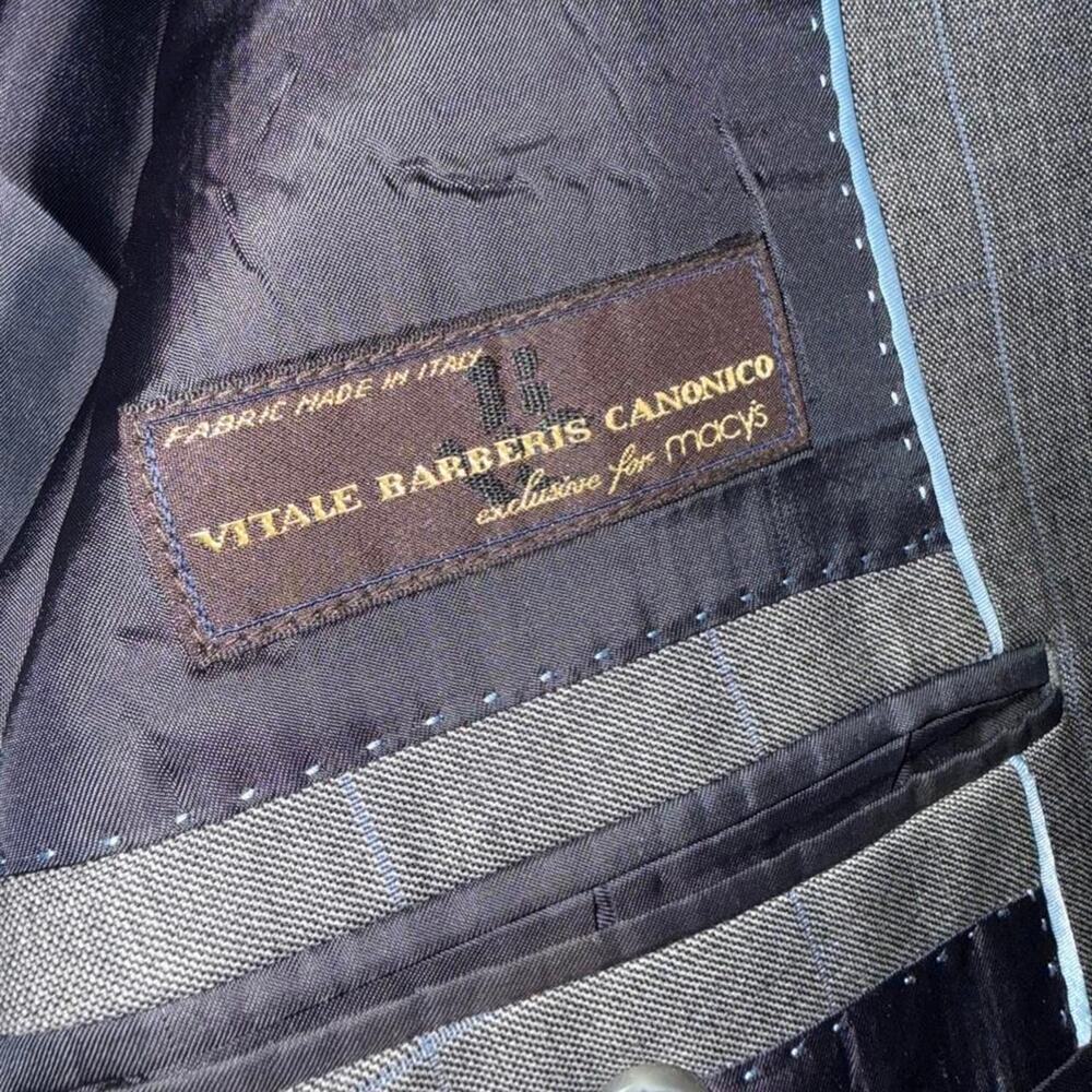 Gray vitale barberis canonico suit jacket 46L - Picture 2 of 3